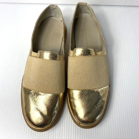 Women's LOGO Lori Goldstein Li-Brint Slip On Sneaker Cushion Flats Gold 10 M - Picture 3 of 12